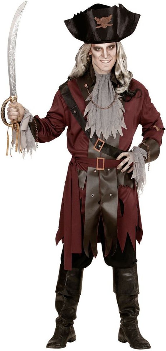 Pirates Of The Carribean Kostuum | Luxe Kapitein Spook | Man | Small | Halloween | Verkleedkleding